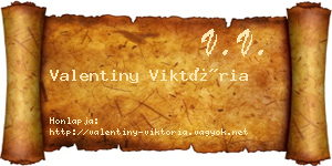 Valentiny Viktória névjegykártya